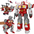 Transforming Toys - Dinosaur Robot Action Figures - Magnetic Assembling Robot Toys for Kids with Battle Guns