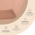 28w 52h 9d Crane Baby Fitted Sheet, Soft Cotton Fitted Sheet for Cribs and Nurseries, Beige Copper, x x
