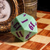Large D20 Single 20 Sided DND Dice - 55mm Silicone D20 with Gift Box for RPG Games (Green/Purple)