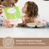 Set (2 Pack) 3D Made in USA Spoon la la Toddler Utensils & Board Book - Spoon & Fork for Kids, Self-Standing Ergonomic