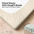 2-Pack 100% Set, 52x28 KeaBabies Muslin Crib Sheets for Boys, Girls - Organic Cotton Fitted Baby Crib Mattress Sheet