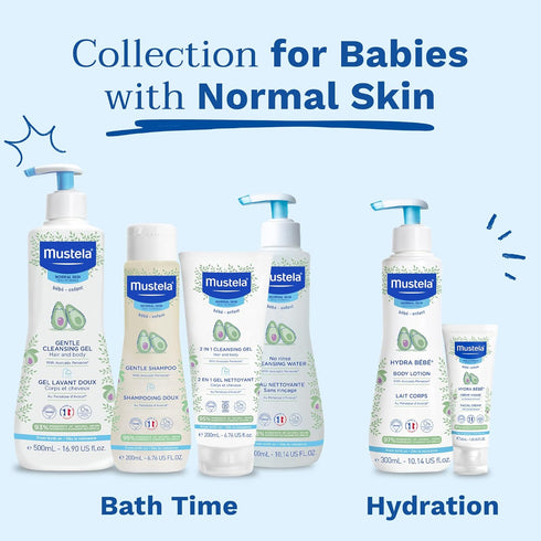 Mustela Hydra Bebe Body Lotion, Daily Moisturizing Baby Lotion, Various Sizes