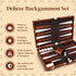 Backgammon 15 Inches Backgammon Sets Gammon Set Backgammon Set Premium Medium Brown - for Adults and Kids - Leatherette