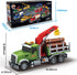 Dwi Dowellin Kids Toys for 3-7 Years Old Boys, 15" Large Timber Truck with Loading Crane and 6 Trunks, Birthday Gifts