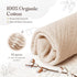 Mikito Organic Cotton Baby Muslin Lovey Bunny, Oeko-TEX & GOTS Certified, Security Blanket, Perfect Loveys for Babies