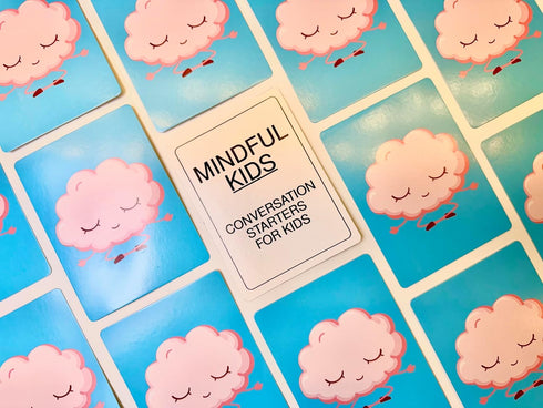 Mindfulness Conversation Starter Cards for Kids, Inspirational Cards for Positive Affirmations and Conversations