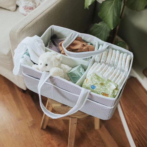 Lily Miles Baby Diaper Caddy - Organizer Tote for Infant Boy or Girl - Baby Shower Basket - Nursery Must Haves
