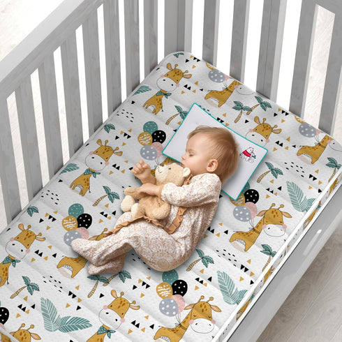 3" 24" 38" Premium Portable Mini Mattress x x - Odorless Giraffe Design