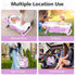 wiqins 0-36 Collapsible Baby Bathtub for Newborns with Thermometer and Soft Floating Cushion Portable and Foldable