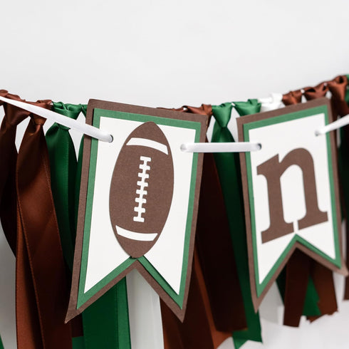 First/1st Football One Highchair Banner - Football Party DecorationSports Theme Party High Chair Banner, Cake Smash