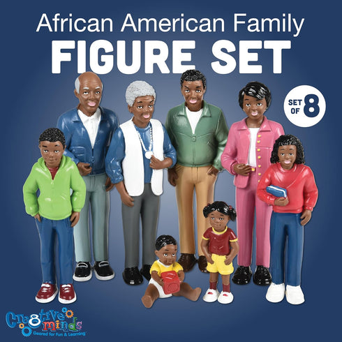 Cre8tive Minds Set 3+, Set 8 Creative Minds Marvel Education African American Family Toy Figure for Kids Ages