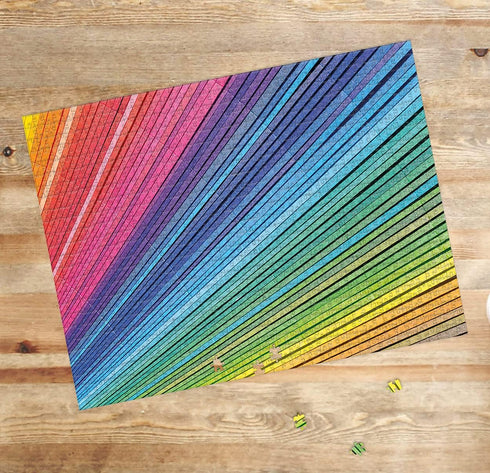 Impuzzibles Paper Rainbow - 1000 Piece Hardest Jigsaw Puzzle, 66 X 50cm Colourful Gradient for Adults