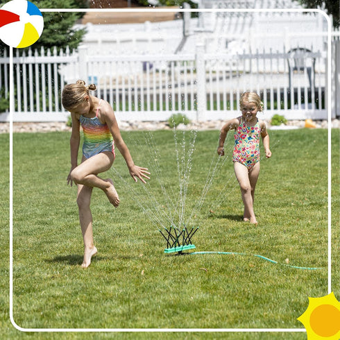 Super Soaker Lawn Sprinkler for Kids - Outdoor Toys with Wire Inserts in Each Tube to Direct Water Stream