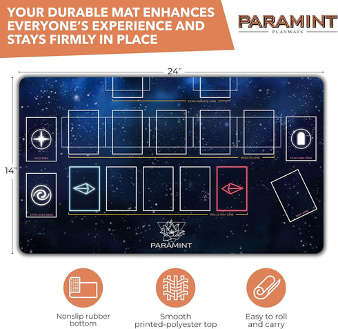 Stardust, One-Player (Stitched) - For Yugioh Playmat - Compatible with Yu-Gi-Oh, TCG - Master Rule Duel Field Zones, Large 1-Player Card Game Mat - Original Play Mat Art Designs & Accessories