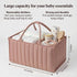 Gucilulu Baby Diaper Caddy Organizer-Large Nursery Storage Basket for Changing Table and Car - Portable Newborn