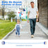 Zooawa Toddler Leash, Anti Lost Wrist Link with Magnetic Lock for 2-4 Years Old Boys Girls - Blue