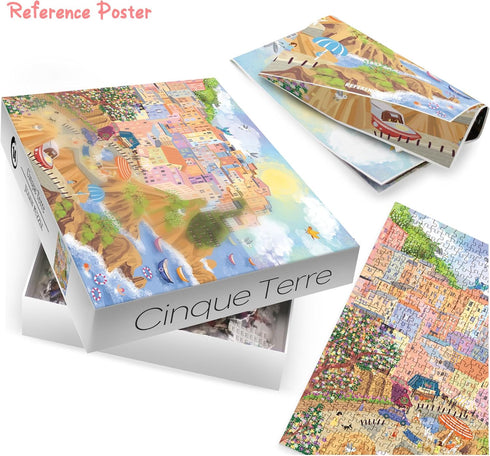 Cinque Terre - Italian Puzzles for Adults - Park City Jigsaw Puzzles 1000 Pieces, Florence Italy Wall Art