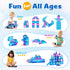 102pcs Frozen Castle Magnetic Tiles - 3D Diamond Building Blocks STEM Educational Toys for Kids Age 3-8 Birthday Gifts