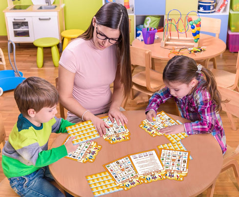 FLYAB Bible Bingo Game for Kids and Adults, 26 Players Christian Bingo Cards for Church and Family
