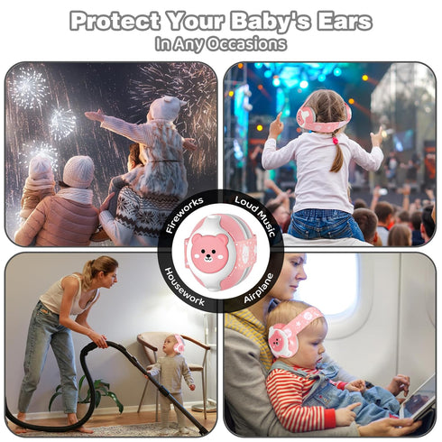 Baby Ear Muffs, 25dB NRR Infant Headphones Noise Cancelling with Carrying Bag for Travel/Sleep/Plane/Noisy Event