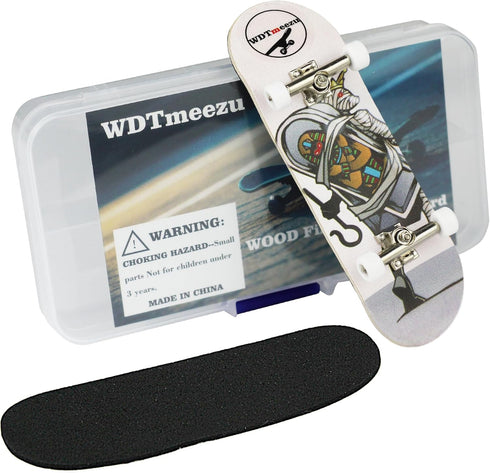 Professional Wood Finger Skateboard with Wheels and Bearings, Mini Fingerboard Finger Toy for Adults and Kids - 30mm