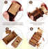 Oppaxf 6 Pack 3D Puzzle Box Wooden Secret Puzzle Box with Hidden Compartment Brain Teaser Magic Drawers Secret Magic