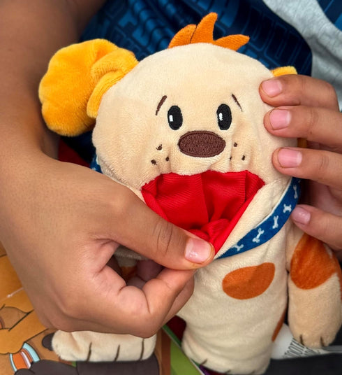 8" Obi Dog Tooth Fairy Pillow - Fun Interactive Plush Toy with Pocket for Lost Teeth