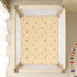Jynexis 52x28 Ice Cream Heart Beige Pattern Baby Crib Sheets, Cotton Fitted Crib Sheet, Soft Breathable, Fits Standard