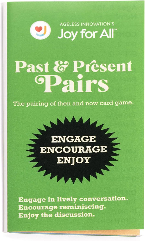 Past & Present Pairs - Fun Family Card Games for Seniors, Their Families and Care Partners - Compare Today