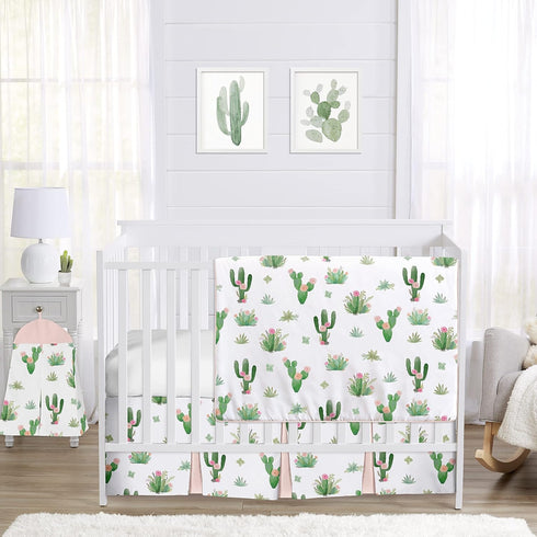 Tummy Sweet Jojo Designs Pink and Green Boho Watercolor Playmat Time Baby and Infant Play Mat for Cactus Floral