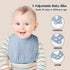 Muslin Baby Drool Bibs 6 Pack, Soft Square Adjustable Bandana Bibs for Unisex Girls & Boys