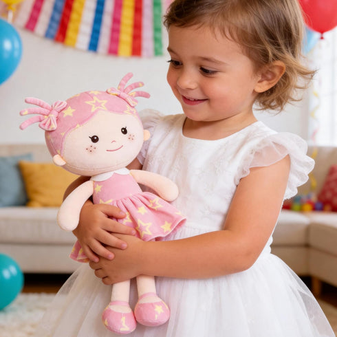 14" Onetoo First Baby Doll Plush Baby Girls Dolls Rag Doll Soft Baby Doll for Girls Sleeping Cuddle Buddy Doll Wear