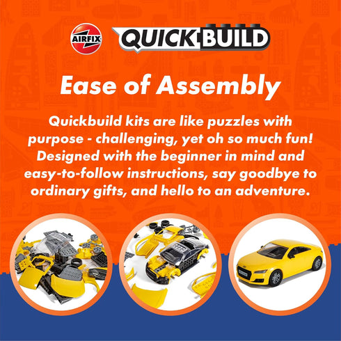 Airfix J6036 Quickbuild Plastic Model Car Kits, Ford Mustang GT, Easy Assembly Snap Together Model Kit for All