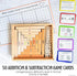 LITTLE BUD KIDS House of Number Buddies Math Game - Number Bonds Math Toy with Rods and Flash Cards for Ages 4-8