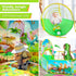3PC Dinosaur Tent for Girls, Kids Ball Pit, Play Tents and Crawl Tunnel, Pink Pop Up Playhouse Toys