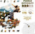 175pcs 11.4 11.5in Wooden Puzzles for Adults - Bear and Nature Wooden Jigsaw Puzzle - Unique Animal Shaped Wood Puzzles