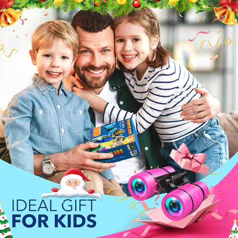 LET'S GO! Binoculars for Kids 4-8 Years Old, Bird Watching & Outdoor Learning Toy for Girls & Boys Birthday Gifts