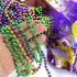 GIFTEXPRESS 12 pcs Mardi Gras Beads, 33" Multi Colors Necklaces Bundle, Metallic Colors in Gold, Green, Purple