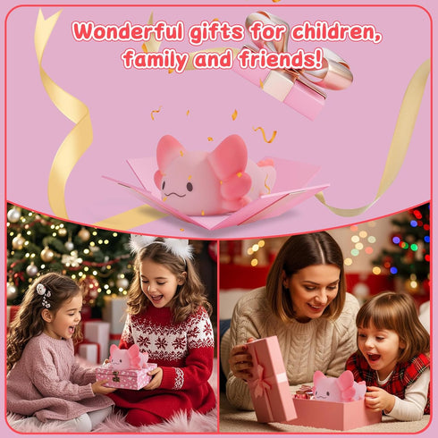 7 Dimmable Tremdwoto Axolotl Night Light, Colors Changing Cute Night Light for Kids with & Timer,Lovely Rechargeable