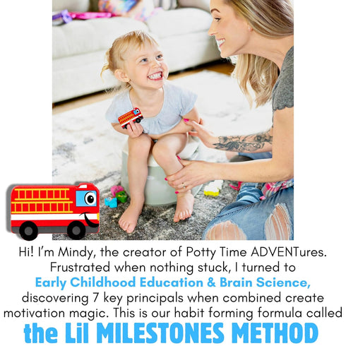 14PC 18M+ Potty Training Reward System - Wooden Stacking Blocks with Car and Truck Themed, Montessori Behavior System