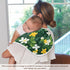 Set 1, Green Leaves Muslin Baby Burp Cloths of Super Soft & Absorbent Burping Rags, Cotton Burp Clothes Shower Gift