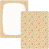 Jynexis 52x28 Ice Cream Heart Beige Pattern Baby Crib Sheets, Cotton Fitted Crib Sheet, Soft Breathable, Fits Standard