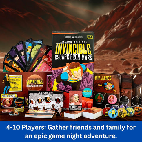 Invincible: Escape from Mars - Intergalactic Showdown Board Game for Ages 11+, 4-10 Players