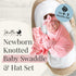 Set, 47 47 inches Stroller Society - Newborn Swaddle and Hat Stretchy and Comfortable Baby Swaddle Blanket, Use as