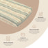 Crane Baby Change Pad Cover, Charlie Farmhouse Quilted Striped Changing Pad Cover, Neutral Changing Mat Cover