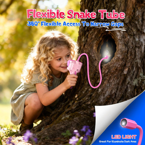 FunforFun! 5 6 7 8 9 10 32G Borescope Snake Camera with Light, Kids Outdoor Toys for Year Old Girl, STEM Educational