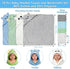 Jaseppor 14 Set, 4 10 PCS Baby Bath Towels PCS Animal Hooded Baby Towels & PCS Washcloths, Ultra Soft & Absorbent