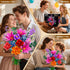 Set 21 1054PCS, 12+ CUBIMANA Flowers Bouquet Building with LED Light, Flower Botanical Collection Block Toy, Rose Home