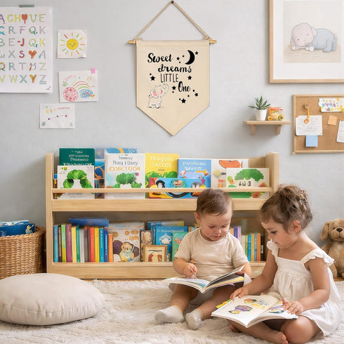 Topthink Sweet Dreams Little One-Canvas Hanging Pennant Flag Wall Sign Decor Gift for Baby Kids Girl Boy Nursery,Kids