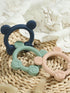 3 Pack 0-12 PandaEar Silicone Teething Toys - Baby Teething Rings, BPA Free Teether for Months, Soothing Sore Gums